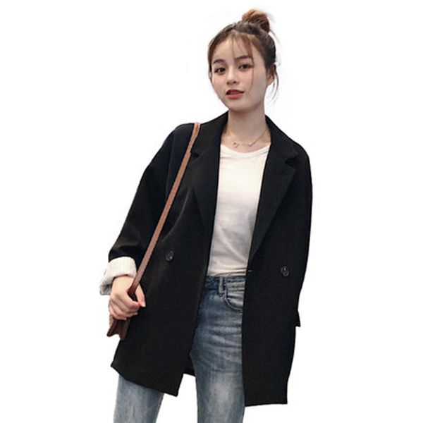 2020 new korean style spring autumn women coat fashion small suit british coat temperament black solid color jacket fashion l362, White;black
2020 new korean style spring autumn women coat fashion small suit british coat temperament black solid color jacket fashion l362, White;black