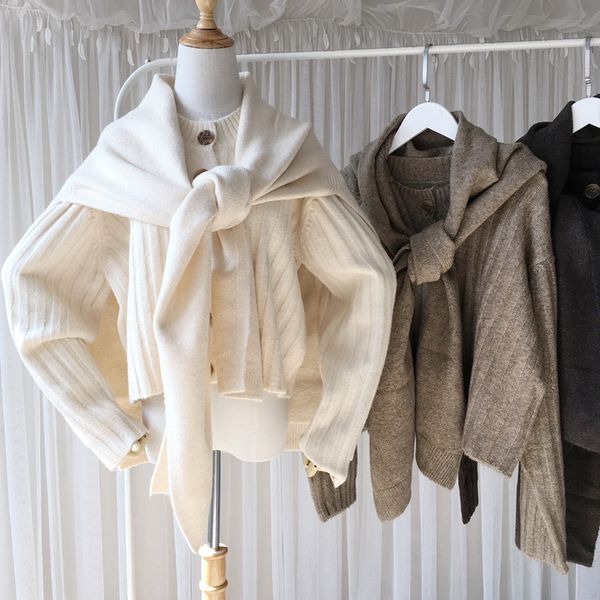 ihobby women new knitted shawl two pieces set sweater speing new long-sleeved round neck knitted sweaters, White;black
ihobby women new knitted shawl two pieces set sweater speing new long-sleeved round neck knitted sweaters, White;black