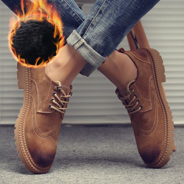 men snow boots 2019 fashion warm winter boots men pu leather wear resisting casual shoes working comfortable shoes outdoors, Black
men snow boots 2019 fashion warm winter boots men pu leather wear resisting casual shoes working comfortable shoes outdoors, Black