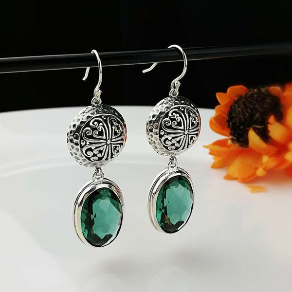 real sterling silver 925 earrings vintage natural stone green crystal drop earrings for women ladies fine jewellery, Golden;silver
real sterling silver 925 earrings vintage natural stone green crystal drop earrings for women ladies fine jewellery, Golden;silver