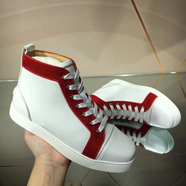 luxury design red bottom white genuine leather men high shoes,couple trainers red sole high boots without spiked trainers, Black
luxury design red bottom white genuine leather men high shoes,couple trainers red sole high boots without spiked trainers, Black