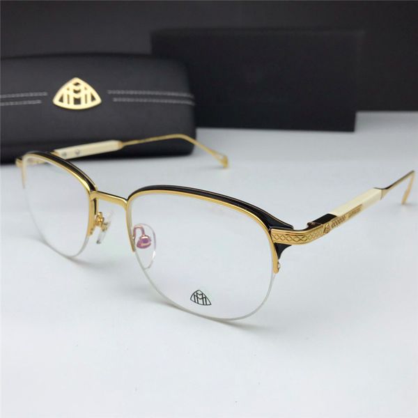 new fashion designer car brand maybach optical glasses z111 half frame ancient metal frame transparent lens can be prescription business, Black
new fashion designer car brand maybach optical glasses z111 half frame ancient metal frame transparent lens can be prescription business, Black