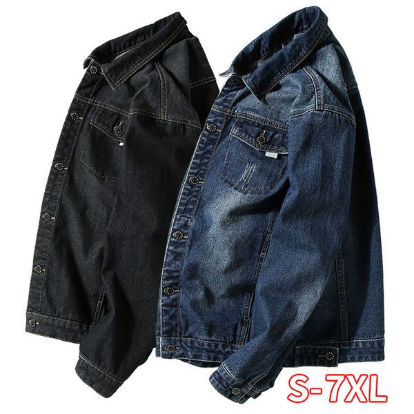 new denim jacket men's european and american plus fertilizer 7xl lapel loose large jacket plus size men's clothing, Black;brown
new denim jacket men's european and american plus fertilizer 7xl lapel loose large jacket plus size men's clothing, Black;brown