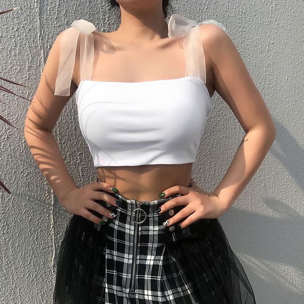 mesh shoulder bow vest yoga shirt tank professional women sport polyester vest crop pullover fitness slash gym m15, White;red
mesh shoulder bow vest yoga shirt tank professional women sport polyester vest crop pullover fitness slash gym m15, White;red