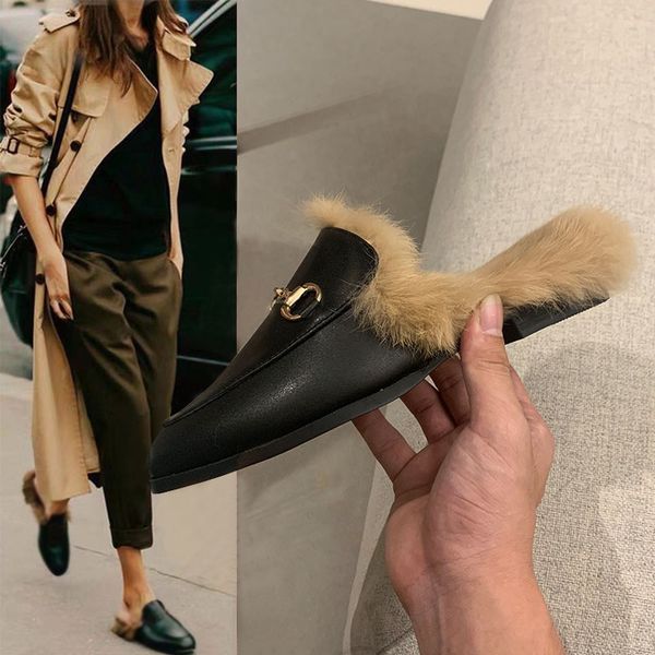 mao mao slippers women wear 2019 autumn and winter new net red baotou half slippers plus velvet lazy fur muller shoes, Black
mao mao slippers women wear 2019 autumn and winter new net red baotou half slippers plus velvet lazy fur muller shoes, Black