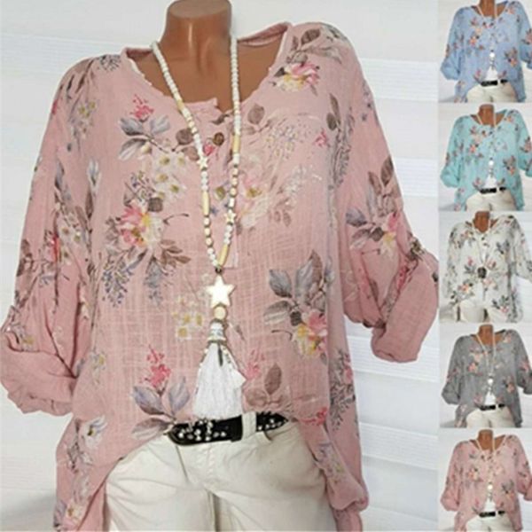 plus size 5xl 4xl summer floral women shirts 2020 long sleeve o neck boho loose beach ladies print buttons blouses shirt, White
plus size 5xl 4xl summer floral women shirts 2020 long sleeve o neck boho loose beach ladies print buttons blouses shirt, White