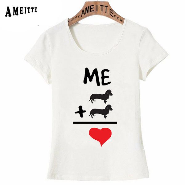 new summer funny women t-shirt me plus two dachshund equals love printed t-shirt casual tops novelty tees cute girl short sleeve, White
new summer funny women t-shirt me plus two dachshund equals love printed t-shirt casual tops novelty tees cute girl short sleeve, White