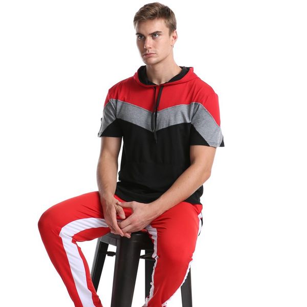 year cross-border spring mens european and american color matching mens t-shirt three-color stitching hooded short-sleeved bottoming shi
year cross-border spring mens european and american color matching mens t-shirt three-color stitching hooded short-sleeved bottoming shi