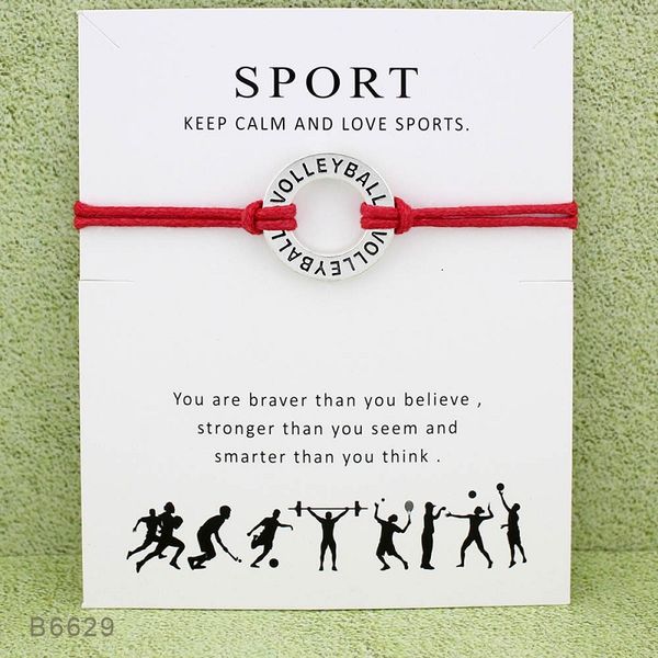 volleyball sport handmade rope charm bracelets for women men friendship statement wish bangle jewelry gift with card, Golden;silver
volleyball sport handmade rope charm bracelets for women men friendship statement wish bangle jewelry gift with card, Golden;silver