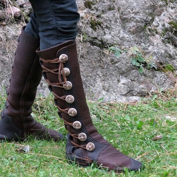 puimentiua pu leather boots women round toe knee high boots button lace up vintage autumn winter woman flat botas mujer, Black
puimentiua pu leather boots women round toe knee high boots button lace up vintage autumn winter woman flat botas mujer, Black