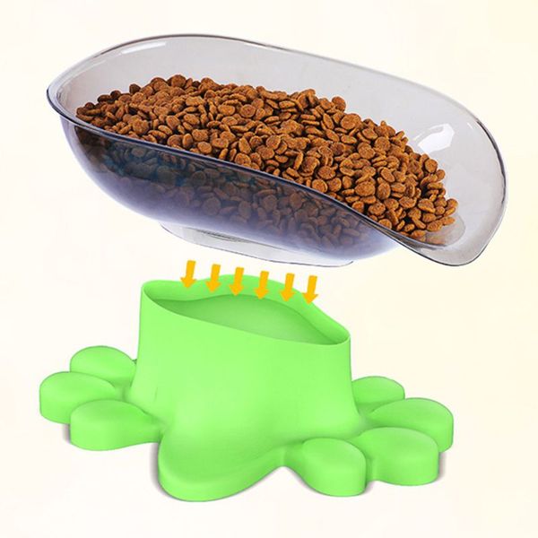 pet interactive dispensing food tilt dog bowl stable chassis fun treat for dog