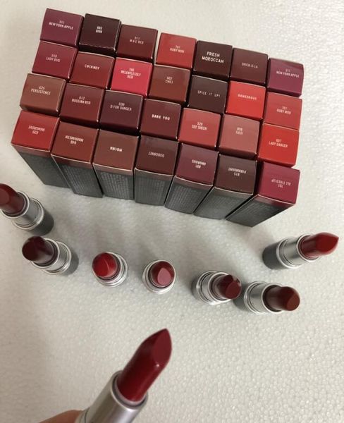 

brand lipstick matte rouge a levres aluminum tube lustre 29 colors lipsticks with series number russian red quality