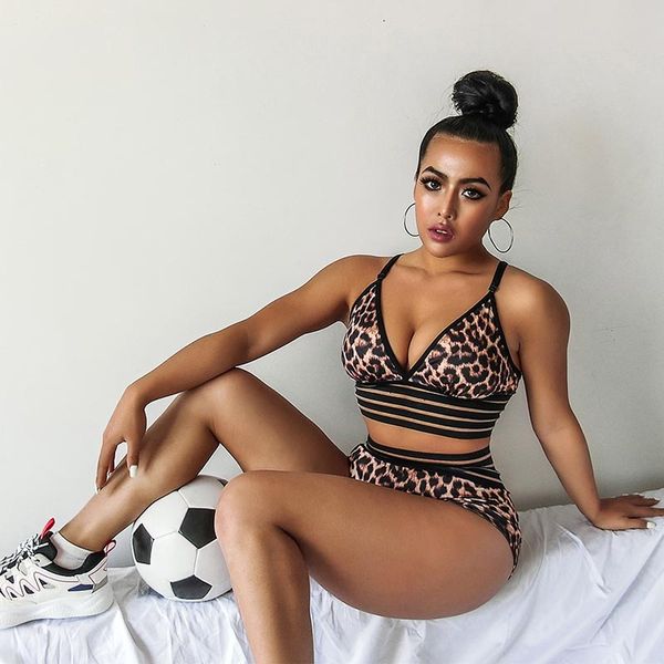 women leopard sports bra deep v neck padded slim fit female bras for fitness bmf88, White
women leopard sports bra deep v neck padded slim fit female bras for fitness bmf88, White