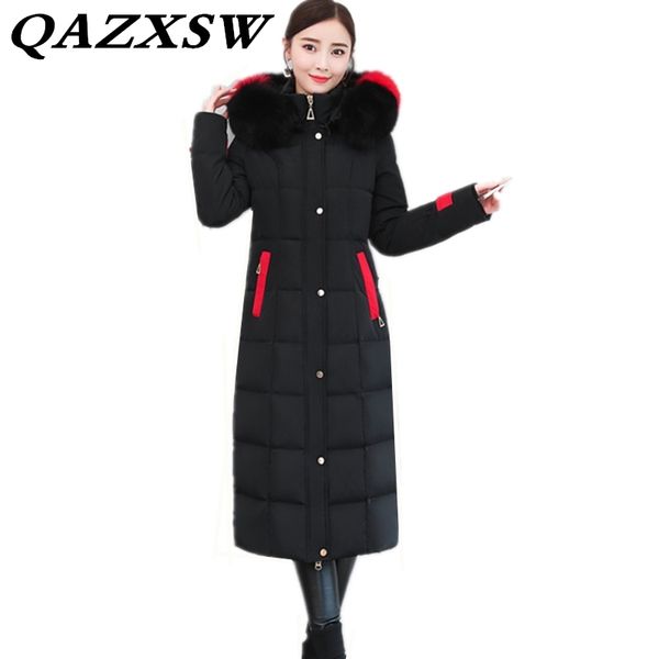 2018 new women winter down coat hooded fur collar long 100% down jacket large size slim thicken fashion warm outerwear lf210, Black
2018 new women winter down coat hooded fur collar long 100% down jacket large size slim thicken fashion warm outerwear lf210, Black