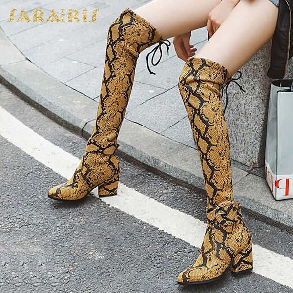 sarairis brand 2020 big size 32-46 chunky heels over the knee boots woman shoes snake veins slip on stretch boots women shoes, Black
sarairis brand 2020 big size 32-46 chunky heels over the knee boots woman shoes snake veins slip on stretch boots women shoes, Black