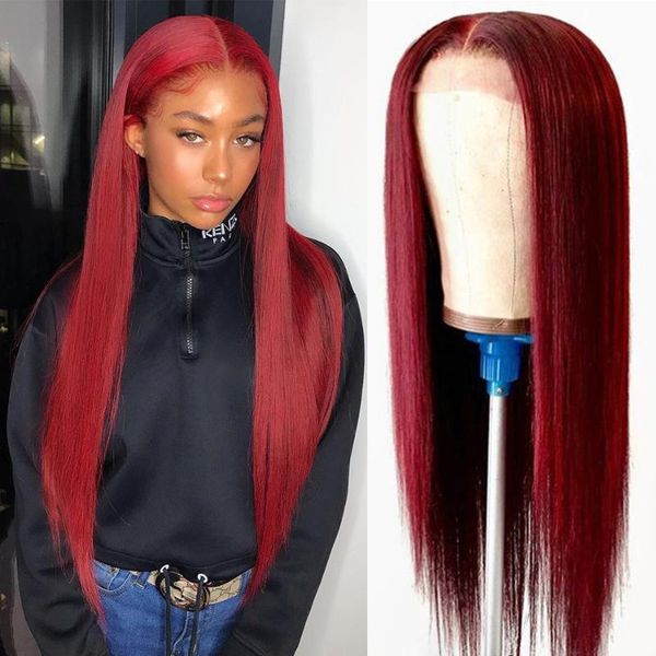 burgundy pre plucked lace front human hair wigs straight transparent 13x4 150% brazilian remy hair colored lace frontal wigs, Black;brown
burgundy pre plucked lace front human hair wigs straight transparent 13x4 150% brazilian remy hair colored lace frontal wigs, Black;brown