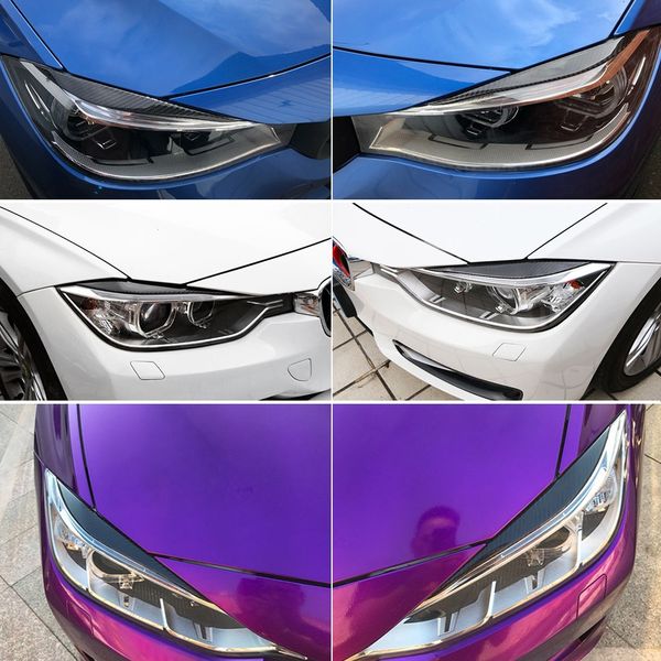carbon fiber headlights eyebrows eyelids for f30 320i 325i 316i front headlamp eyebrows 3 series accessories