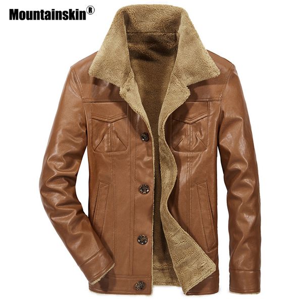 mountainskin 2019 new men's leather jacket pu coats mens brand clothing thermal outerwear winter fur male fleece jackets sa533, Black;brown
mountainskin 2019 new men's leather jacket pu coats mens brand clothing thermal outerwear winter fur male fleece jackets sa533, Black;brown