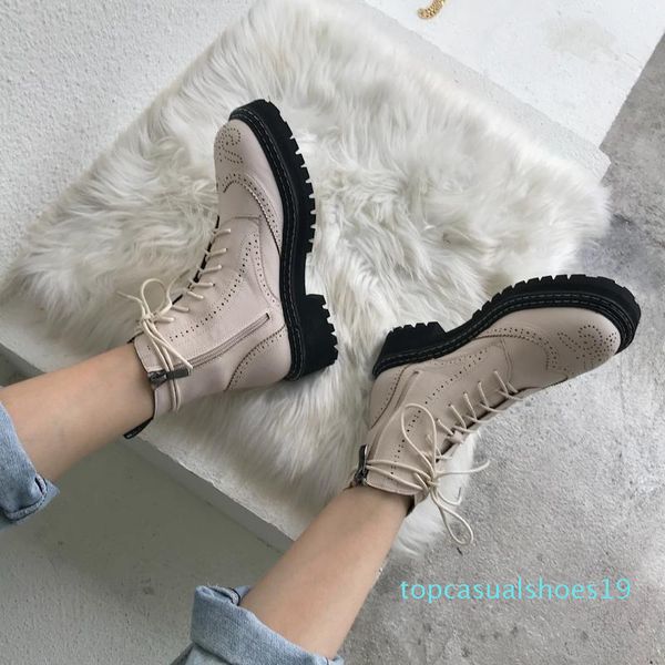 2019 chalaza boots woman wind handsome locomotive boots black woman short t19