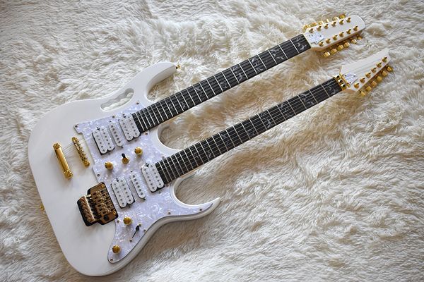 Factory cu tom double neck white electric guitar with 6 12 tring ro ewood fretboard the tree of life fret inlay can be cu tomized
Factory cu tom double neck white electric guitar with 6 12 tring ro ewood fretboard the tree of life fret inlay can be cu tomized