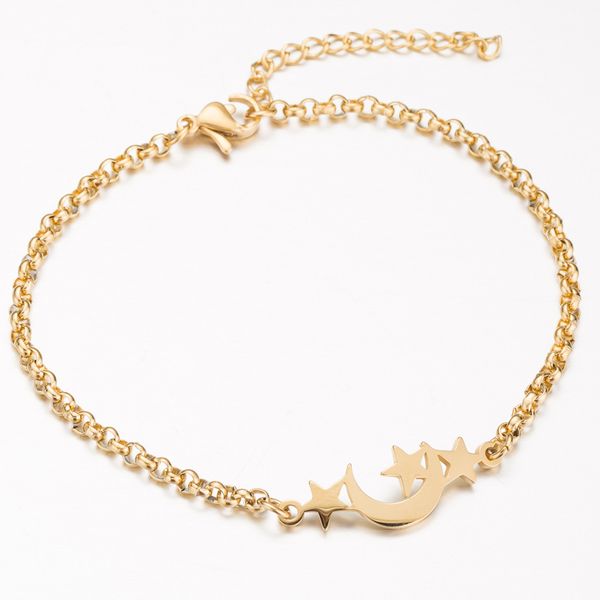 bracelet women's adjustable bracelets for women stainless steel moon/star bracelets gifts for women accessories rose gold chain, Golden;silver
bracelet women's adjustable bracelets for women stainless steel moon/star bracelets gifts for women accessories rose gold chain, Golden;silver