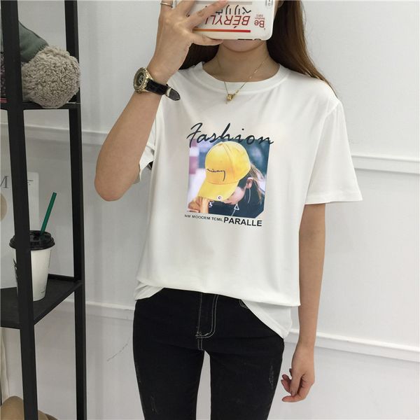 ice magnetic cotton t-shirt lady summer simple color short-sleeved asia style t-shirt woman round collar body is thin, White;black
ice magnetic cotton t-shirt lady summer simple color short-sleeved asia style t-shirt woman round collar body is thin, White;black