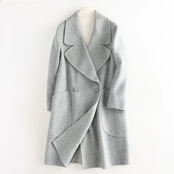 women wool blend warm long coat plus size female slim fit lapel woolen overcoat autumn winter cashmere outerwear, Black
women wool blend warm long coat plus size female slim fit lapel woolen overcoat autumn winter cashmere outerwear, Black