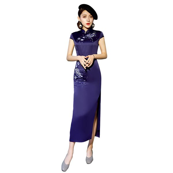 plus size 4xl stylish ladies long dress chinese style classic qipao stage show elegant female embroidery short sleeve cheongsam, Black;gray
plus size 4xl stylish ladies long dress chinese style classic qipao stage show elegant female embroidery short sleeve cheongsam, Black;gray