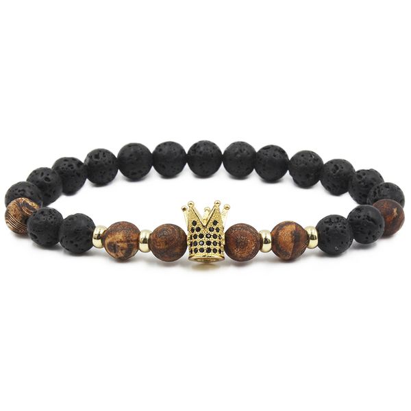 new arrival men jewelry beads 8mm beads lava stone with the crown of king party bracelets jewelry gift of yoga buddha bracelet, Black
new arrival men jewelry beads 8mm beads lava stone with the crown of king party bracelets jewelry gift of yoga buddha bracelet, Black