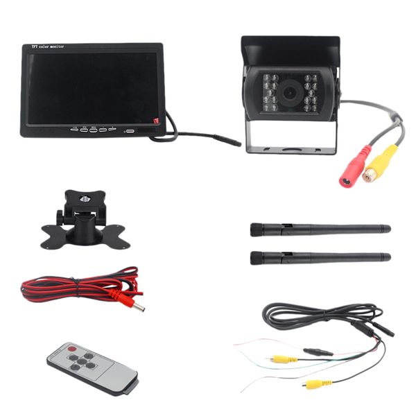 7 inch wireless car monitor tft car backup camera monitor truck parking rear view system rear camera lens
7 inch wireless car monitor tft car backup camera monitor truck parking rear view system rear camera lens
