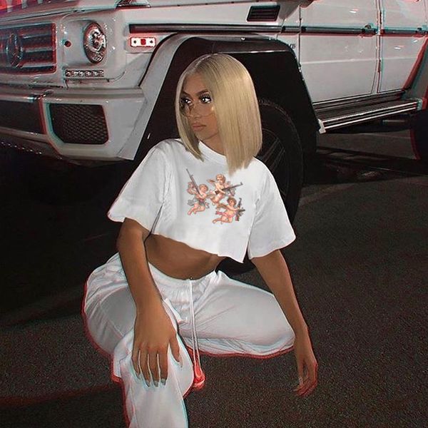 angel print women short sleeve casual loose t-shirt woman crop tee short 2020 summer tshirt streetwear feminina camiseta, White
angel print women short sleeve casual loose t-shirt woman crop tee short 2020 summer tshirt streetwear feminina camiseta, White