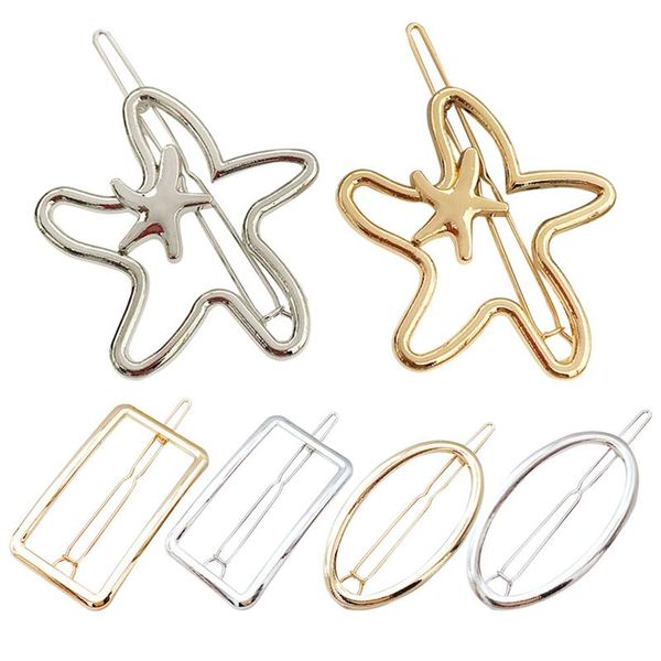 6pcs hair clips starfish pattern hollow out metal square ellipse bobby pins barrettes hairpins for girls women, Golden;silver
6pcs hair clips starfish pattern hollow out metal square ellipse bobby pins barrettes hairpins for girls women, Golden;silver