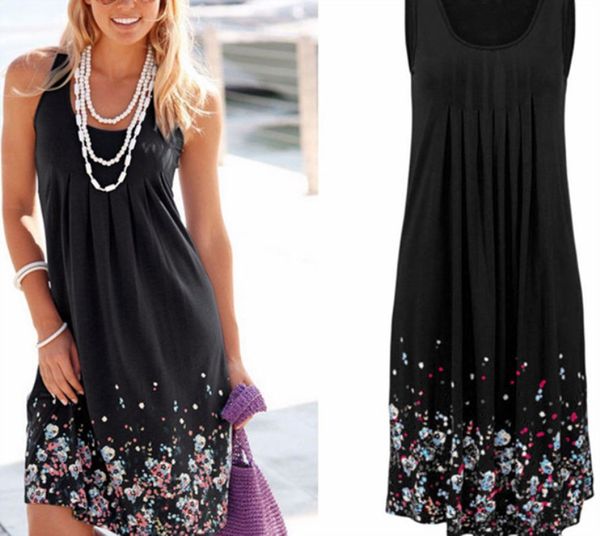 summer dresses womens clothing floral womens sundress knee length dresses new plus size good quality drop shipping designer clothes, Black;gray 
summer dresses womens clothing floral womens sundress knee length dresses new plus size good quality drop shipping designer clothes, Black;gray