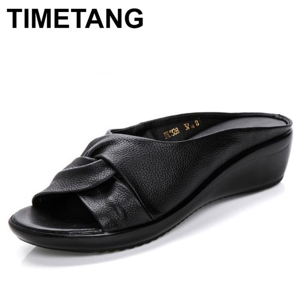 timetang summer new leather wedges sandals comfort mother shoes woman platform flip flops slip on creepers flats c195, Black
timetang summer new leather wedges sandals comfort mother shoes woman platform flip flops slip on creepers flats c195, Black