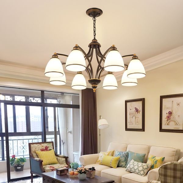 american iron glass chandelier lighting modern simple home living room decoration penant lamps retro restaurant bedroom golden chandeliers
american iron glass chandelier lighting modern simple home living room decoration penant lamps retro restaurant bedroom golden chandeliers