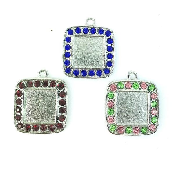 wholesale 200pcs color rhinestone 12mm square base components charm pendant fit diy bracelet necklace pendant keychain, Bronze;silver
wholesale 200pcs color rhinestone 12mm square base components charm pendant fit diy bracelet necklace pendant keychain, Bronze;silver