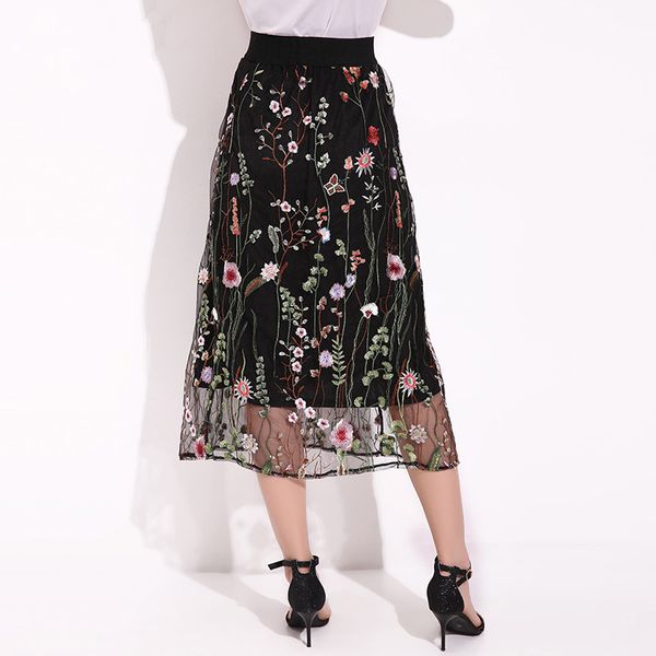 women skirt summer fashion women's mesh embroidered skirt waterweed daily party casual 2020#s, Black
women skirt summer fashion women's mesh embroidered skirt waterweed daily party casual 2020#s, Black
