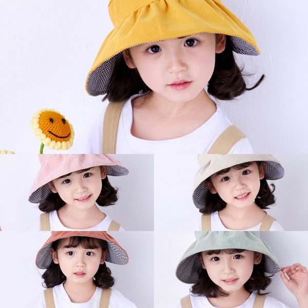 children's big eaves sun-proof empty bucket bucket hat girls casual all-match sunshade double-sided fisherman hat, Yellow
children's big eaves sun-proof empty bucket bucket hat girls casual all-match sunshade double-sided fisherman hat, Yellow