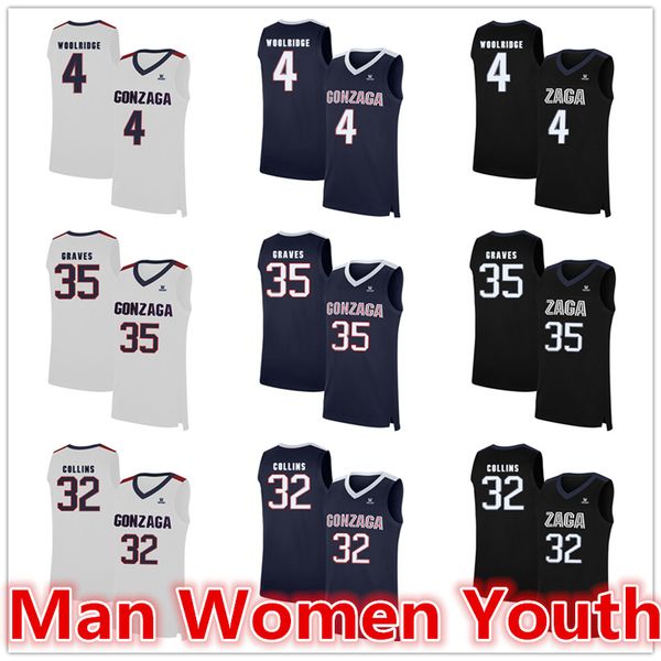 customize ncaa gonzaga bulldogs basketball jerseys ryan woolridge 4 zach collins 32 will graves 35 jersey any name number size s-5xl, Black
customize ncaa gonzaga bulldogs basketball jerseys ryan woolridge 4 zach collins 32 will graves 35 jersey any name number size s-5xl, Black