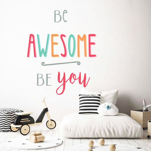 be awesome be you inspirational saying quotes diy removable pvc wall stickers decals mural living room home decor
be awesome be you inspirational saying quotes diy removable pvc wall stickers decals mural living room home decor