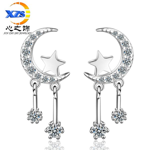 earrings temperament korean-style personality simple moon star diamond net red hipster jewelry earrings womens, Golden
earrings temperament korean-style personality simple moon star diamond net red hipster jewelry earrings womens, Golden