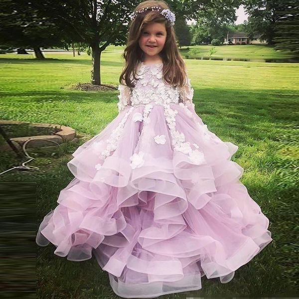 2020 charming princess flower girls dresses jewel neck long sleeve handmade flower tiered toddler pageant gown tulle long kid prom dress, White;red
2020 charming princess flower girls dresses jewel neck long sleeve handmade flower tiered toddler pageant gown tulle long kid prom dress, White;red