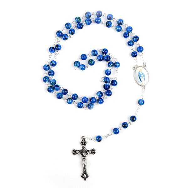 catholic rosary small size round glass beads virgin mary jesus necklace men women, Silver
catholic rosary small size round glass beads virgin mary jesus necklace men women, Silver