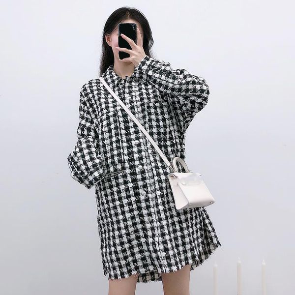 женщины plaid twist tweed длинные негабаритные пальто куртки осень воротник отложной asymmetric сыпучие trendy проверено outwear, Black
женщины plaid twist tweed длинные негабаритные пальто куртки осень воротник отложной asymmetric сыпучие trendy проверено outwear, Black