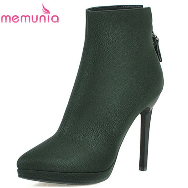 memunia 2020 autumn winter ankle boots women pointed toe thin high heel platform boots elegant party wedding shoes woman, Black
memunia 2020 autumn winter ankle boots women pointed toe thin high heel platform boots elegant party wedding shoes woman, Black