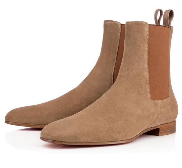 super quality suede leather ankle boot for men red bottom samson boots man booties walking flats,luxury male fall winter retro boots, Black
super quality suede leather ankle boot for men red bottom samson boots man booties walking flats,luxury male fall winter retro boots, Black