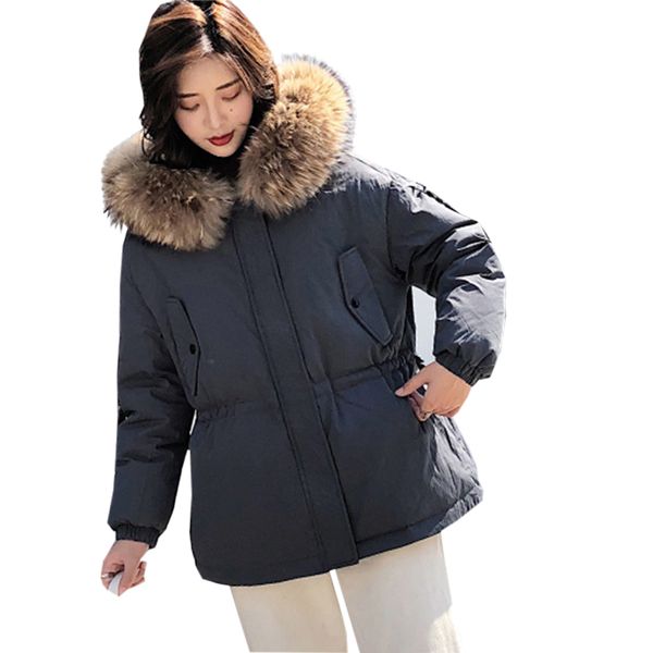 winter short down jackets fashion big raccoon fur collar hooded thick warm down outwear female loose white duck coat yp2101, Black
winter short down jackets fashion big raccoon fur collar hooded thick warm down outwear female loose white duck coat yp2101, Black