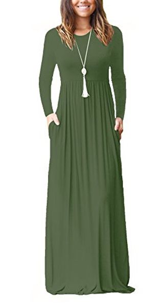 lhs charmer women long sleeve loose plain maxi dresses casual long dresses with pockets, Black;gray
lhs charmer women long sleeve loose plain maxi dresses casual long dresses with pockets, Black;gray