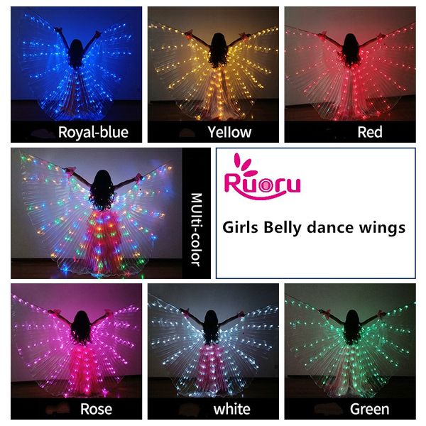 ruoru girls colored belly dance led wings white rainbow children kids led isis wings bellydance performance dancing accessories, Black;red
ruoru girls colored belly dance led wings white rainbow children kids led isis wings bellydance performance dancing accessories, Black;red