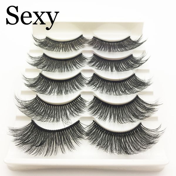 new 5 pairs mink lashes false eyelashes natural/thick long faux eye lashes wispy fluffy makeup beauty extension cilios tools
new 5 pairs mink lashes false eyelashes natural/thick long faux eye lashes wispy fluffy makeup beauty extension cilios tools
